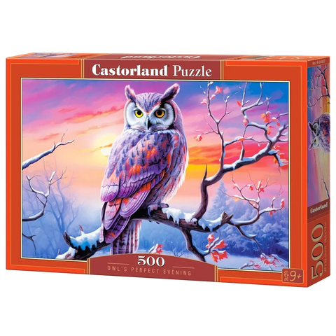 Castorland 500-Pieces Owls Perfect Evening Puzzle