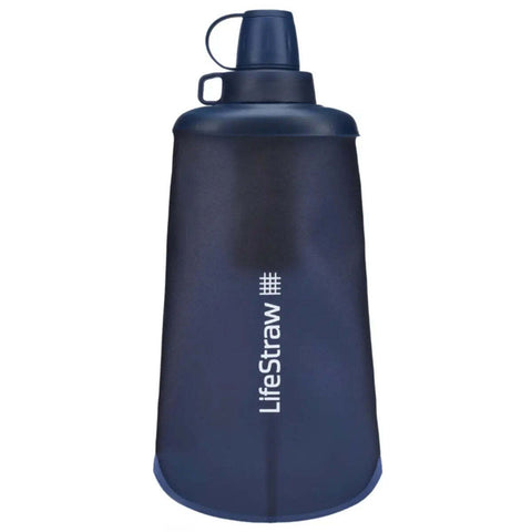 LifeStraw Peak Collapsible Squeeze Bottle with Filter 650ml Mountain Blue