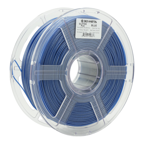 3D META Glitter PLA 3D Printing Filament - Blue