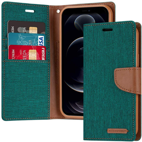 Goospery Canvas Diary for iPhone 17 Pro Max - Green