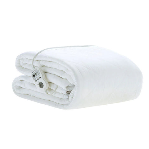 Linen House Quilted Multi-Zone Electric Blanket with Left-Hand Control – Cream (Long Single)