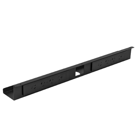 Desky Mini Cable and Power Tray 8-Plug (Black)