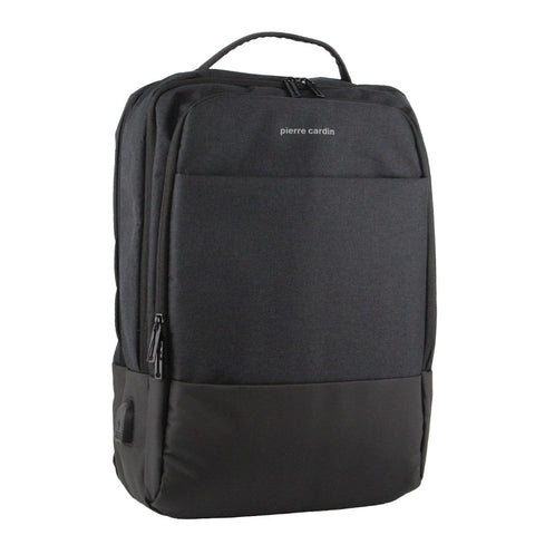 Pierre Cardin Travel & Business RFID Laptop Backpack Bag 31x43cm Charcoal
