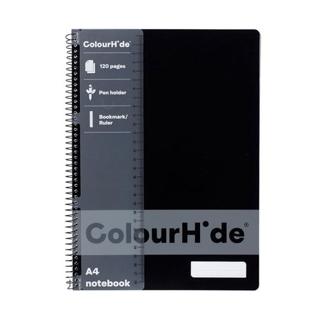 Colourhide A4 Notebook 120pg - Black