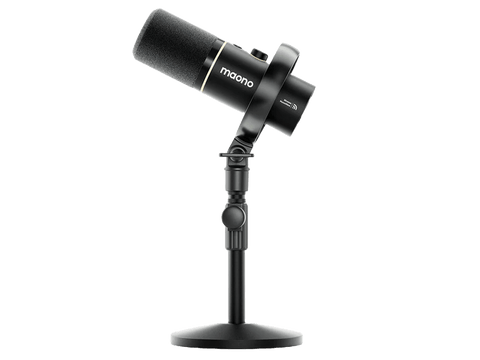 MAONO PD200W Hybrid Podcasting Wireless Microphone Desktop Stand