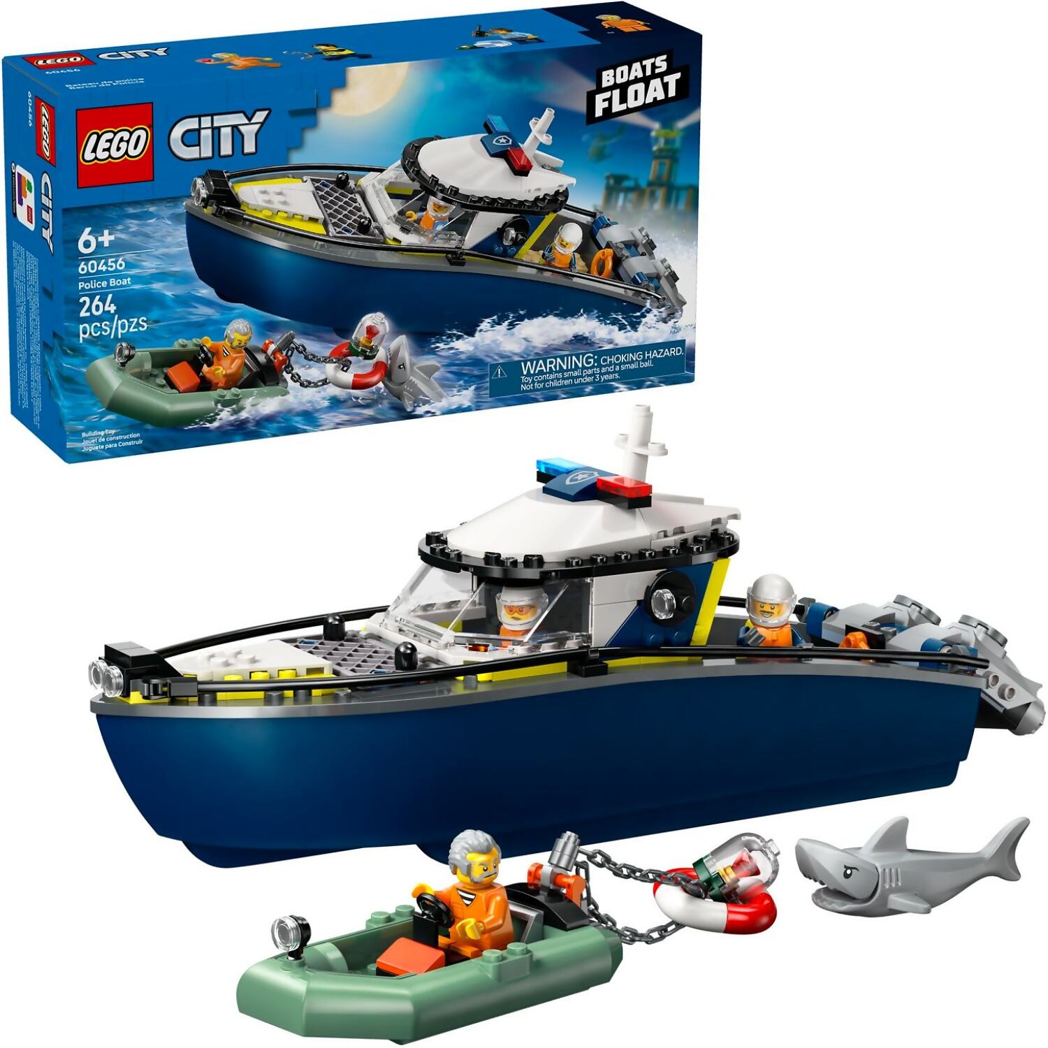 Lego 7287 Police Boat Lego Set Lego Set Boat Toy Lego City Police 