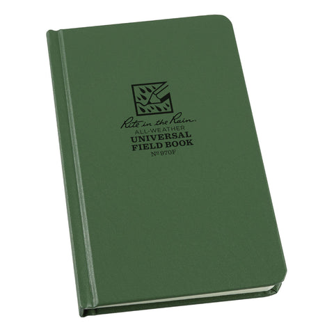 Rite In The Rain Bound Hard Cover 4.375 x 7.25 Fabrikoid Book - Universal - Green