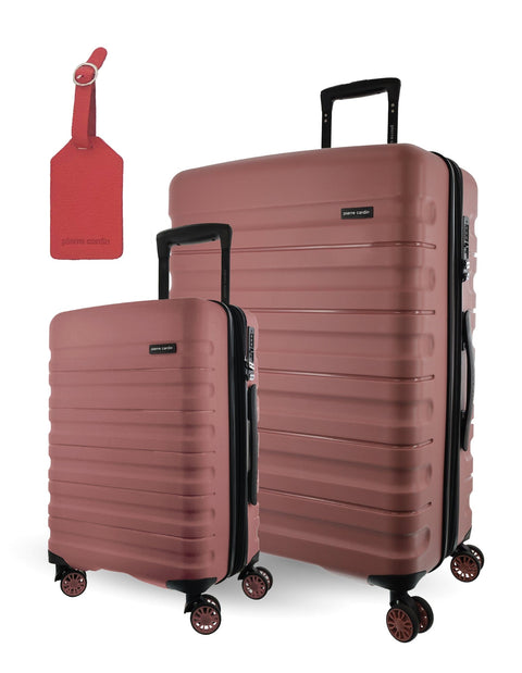 Pierre Cardin Hard-Shell Luggage Set (Large & Cabin, Rose) 2-Pieces
