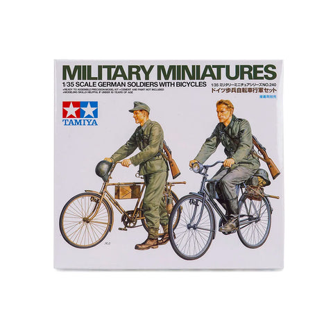 Tamiya 1/35 German Soldiers with Bicycles Scaled Plastic Model Kit