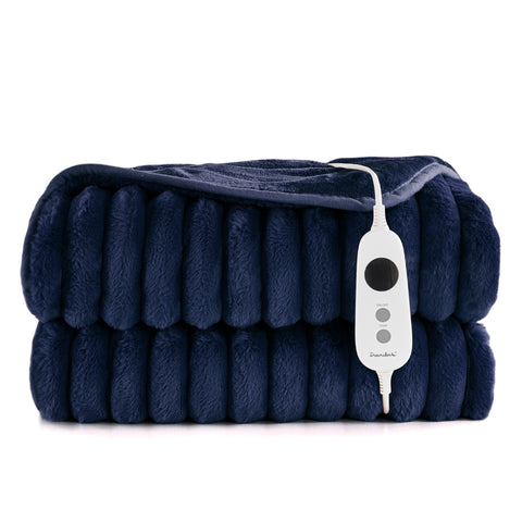 Dreamaker Chunky Embossed Heated Throw - Midnight Blue