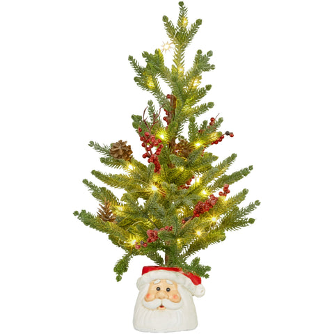 Christabelle Christmas 55cm Tree with Lights in Santa Pot