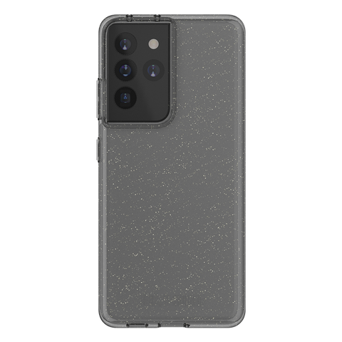 Ugly Rubber Samsung s21 Ultra Vogue Glitter Infused Armor Case (Black)