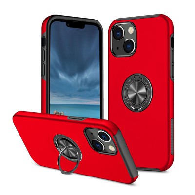 Redefine Magnetic Ring Holder Case for iPhone 14 Plus (Red)