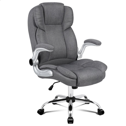 ALFORDSON Office Chair Executive Computer Fabric Work Seat (Grey)