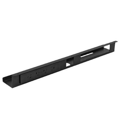 Desky Mini Cable and Power Tray 4-Plug (Black)