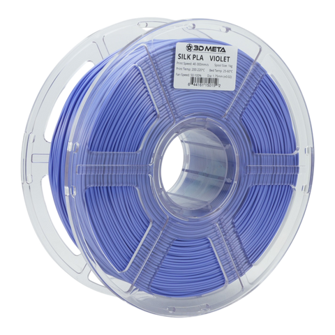 3D META Silk PLA 3D Printing Filament - Violet