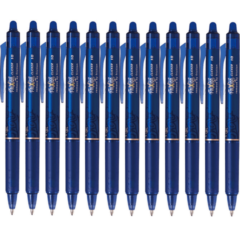 Pilot Frixion Clicker Retractable Erasable Gel Ink Pen 1.0mm (Blue) [Box 12]