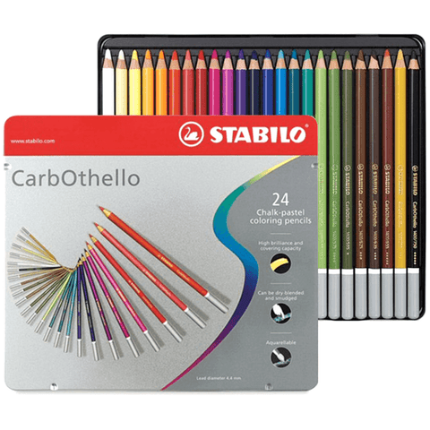 STABILO CarbOthello Chalk Pastel Coloured Pencils [Tin 24]