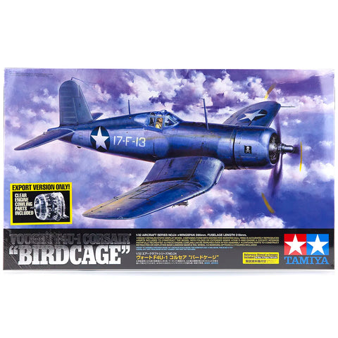 Tamiya 1/32 Vought F4U-1 Corsair Birdcage Fighter Scaled Plastic Model Kit