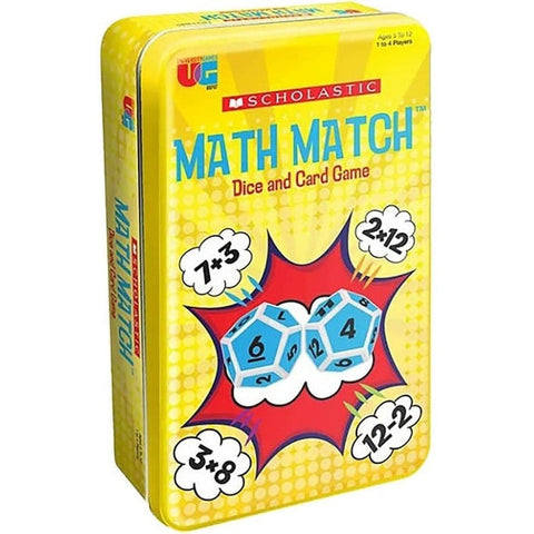 U Games Tinned Game -Scholastic Math Match Dice and Card Game Game