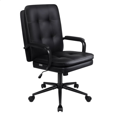 ALFORDSON Office Chair Ergonomic Executive Computer Work Seat PU Leather (Black)