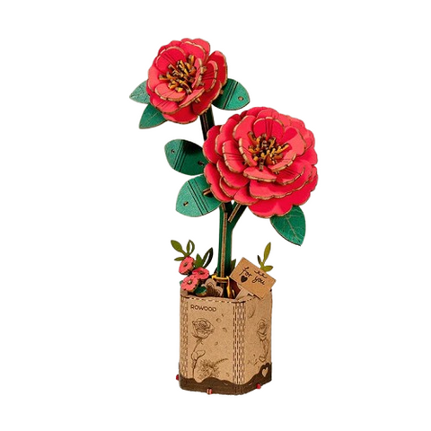 Robotime Wood Bloom Red Camelia