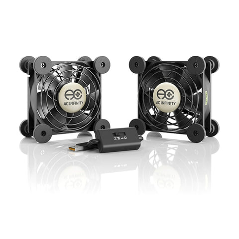 AC Infinity 2pc Multifan S5 Dual 52 CFM Spot Cooler USB Powered Quiet Fans 80mm