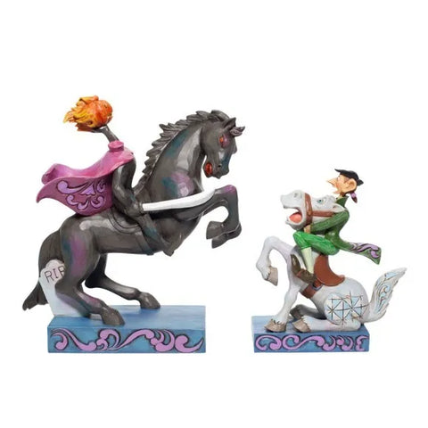 Jim Shore Disney Traditions - Legend of Sleepy Hollow Headless Horseman and Ichabod - Head s Up Ichabod!