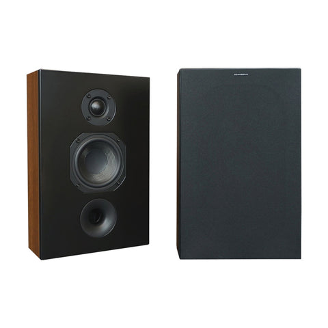 Scansonic HD 2-Pieces L Series On-Wall Home Speakers 120W (Walnut)