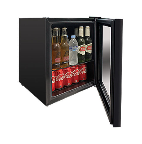 Airflo 52 L Glass Door Mini Bar Fridge/Drink Cooler Beverage Refrigerator Black