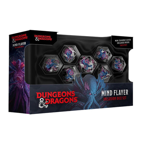 Wizkids MDG D&D Dungeons & Dragons Monsters Resin Inclusion Mind Flayer Dice Set