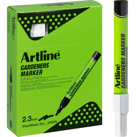 Artline Gardeners Permanent Marker Box of 12 (White)