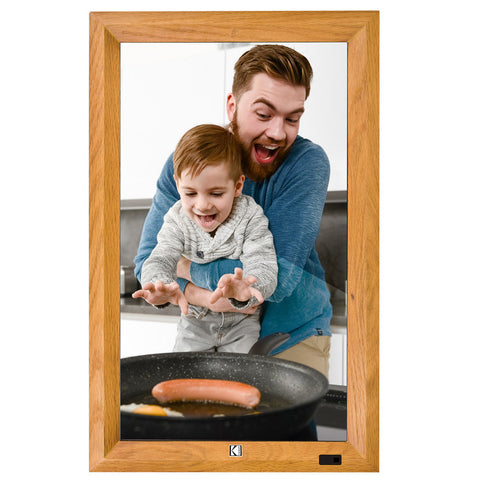 KODAK WF238V 23.8-Inch Wi-Fi Digital Photo Frame 32GB Brown Wood