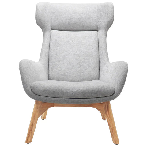 Rapidline Calypso Wing Back Lounge Chair Fabric (Light Grey)