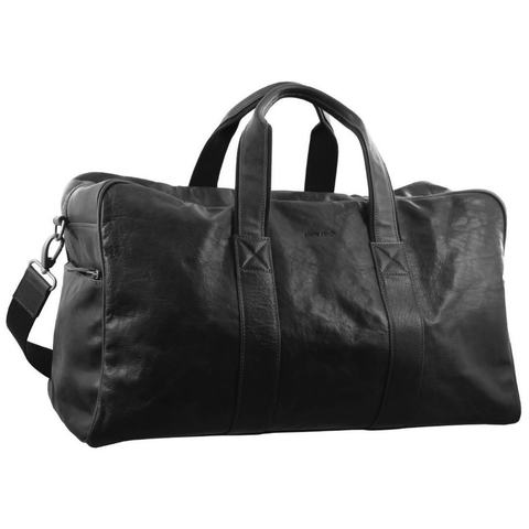 Pierre Cardin Rustic Leather Travel Bag (Black)