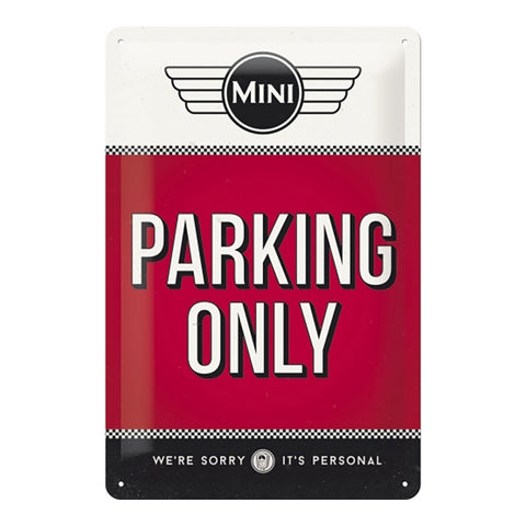 Nostalgic-Art Medium Metal Sign Plaque Mini Parking Only 20x30cm