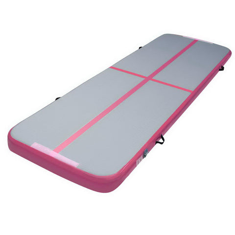 Everfit 3M Air Track Gymnastics Tumbling Exercise Yoga Mat Inflatable (Pink)