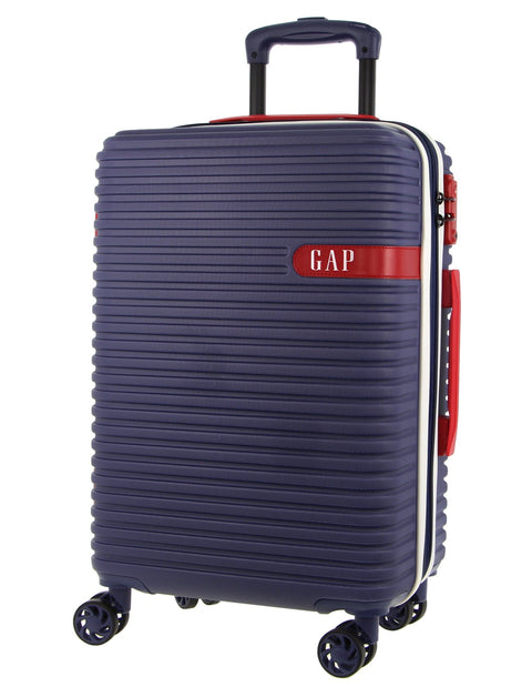 GAP Hard-Shell Suitcase 4 Wheel Hidden Pocket Cabin Luggage 56cm Navy