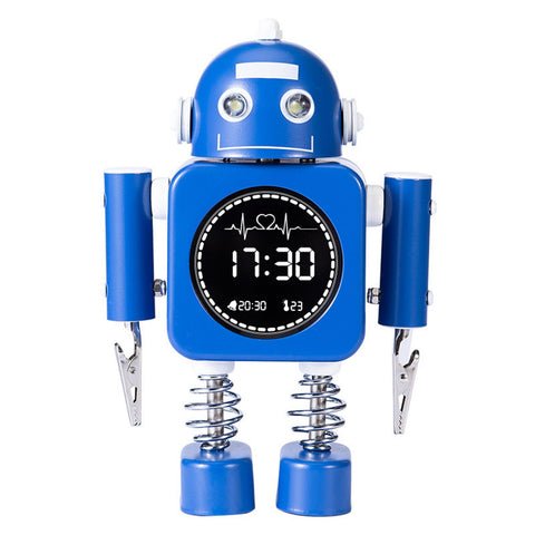 Laser Kids Digital Robot Alarm Clock with Date & Temperature (Blue)