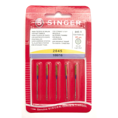 SINGER Ballpoint / Stretch Fabric Needles - NG2045-100/16 Stretch Heavyweight Fabrics