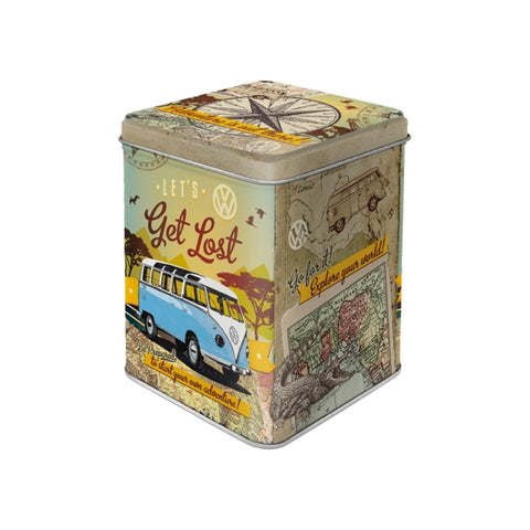 Nostalgic-Art Storage Tin 7.5x9.5cm VW Bulli Lets Get Lost Container