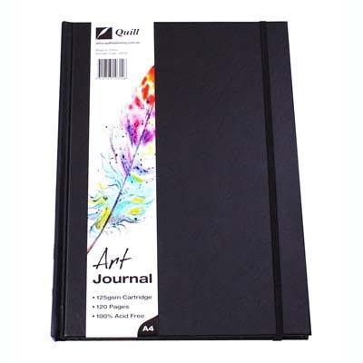 Quill Art Journal Hard Cover 125Gsm 120 Pages A4 Black