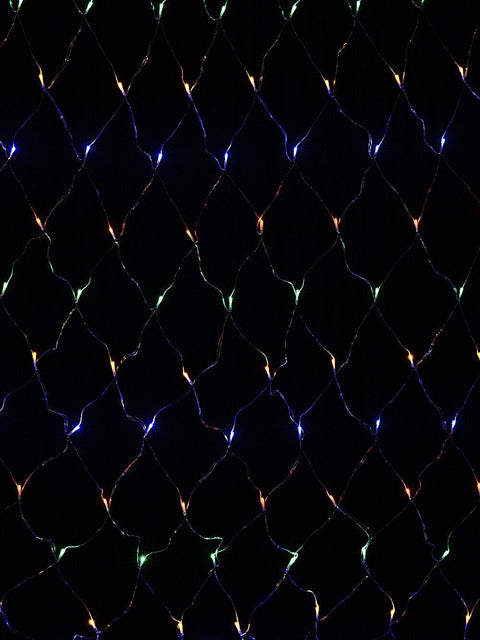 Christmas Warehouse - LITENT13 180 Multi Colour LED Net Lights 8 Function With Memory Hold | 1.8m x 1.8m Green, Red, Blue & Orange