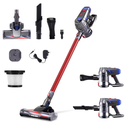Devanti Stick Vacuum Cleaner Bagless Cordless 150W (Red)
