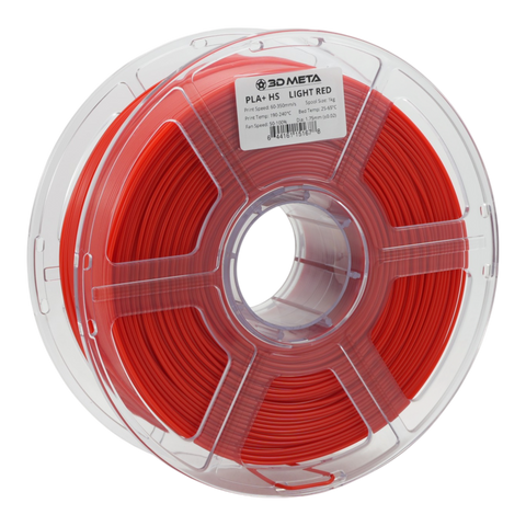 3D META High Speed PLA+ HS 3D Printing Filament - Light Red