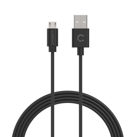 Cygnett 2-Metre Essentials Micro USB to USB-A Cable in Black