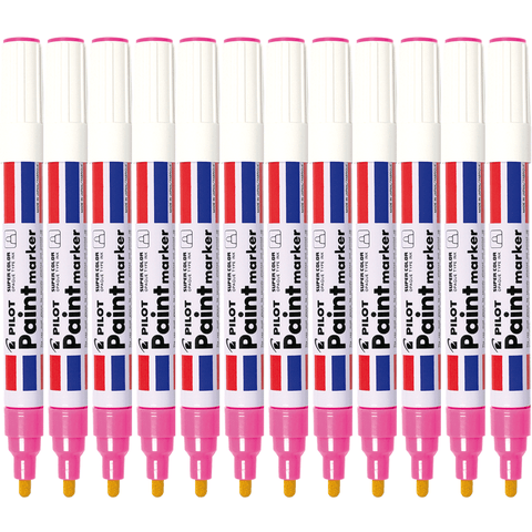 Pilot Box 12 Super Colour Paint Marker SC-PM 4.5mm (Pink)