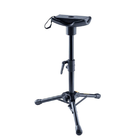 Hercules 2-Way Steel Adjustable/Foldable Low Brass Stand w Carry Bag Black