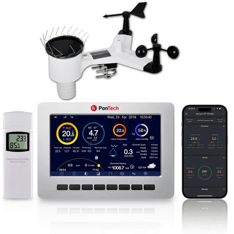 PanTech Gen 5 IoT PT-HP2550 Solar Powered WiFi Wireless Weather Station 7" TFT Display