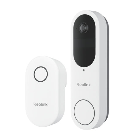 Reolink 2K 4MP Battery Video Doorbell Smart Detection Chime White